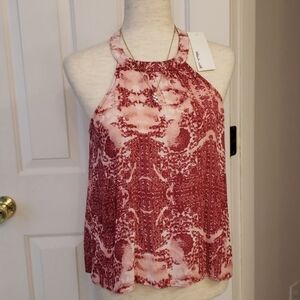 𝅺bleuh Ciel Pink Halter Tank NWT